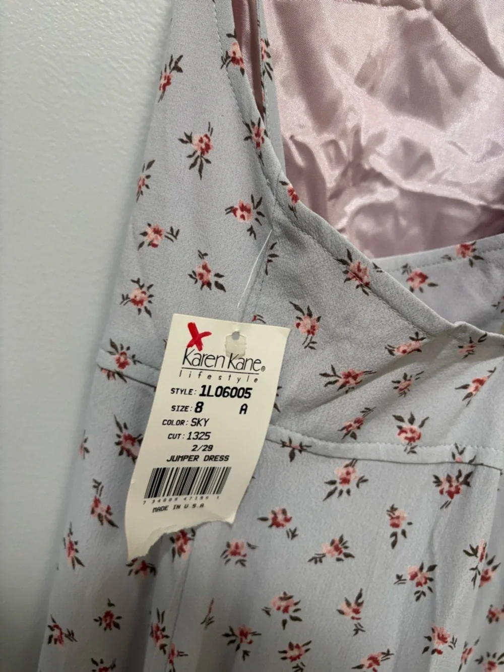 Vintage 90s Y2K Floral Maxi Slip Dress Deadstock - Picture 4 of 6
